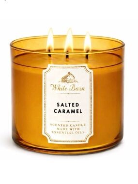 Bath‎ & Body Works White Barn Salted Caramel 3 Wick Scented Candle